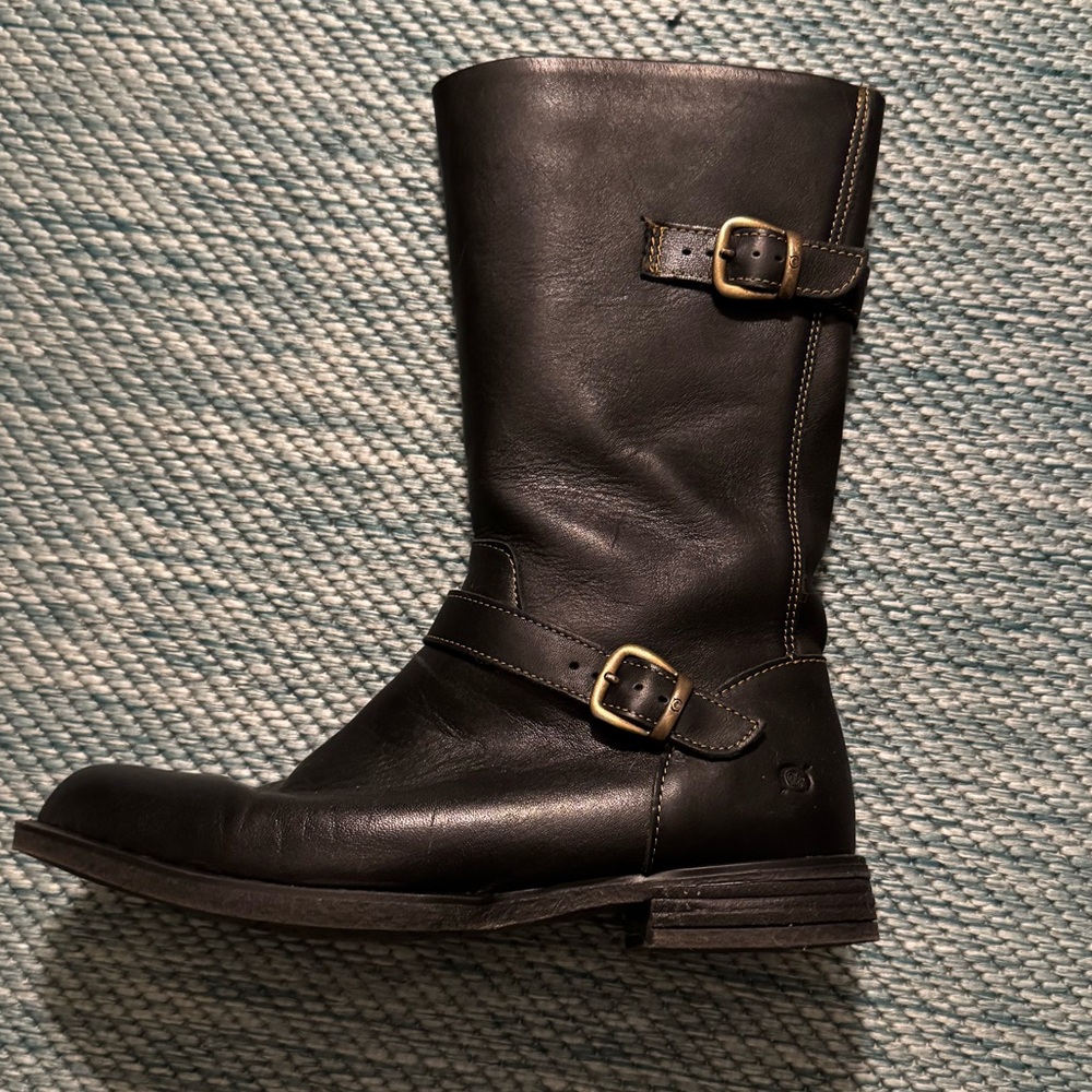 Black Leather Women's Boots